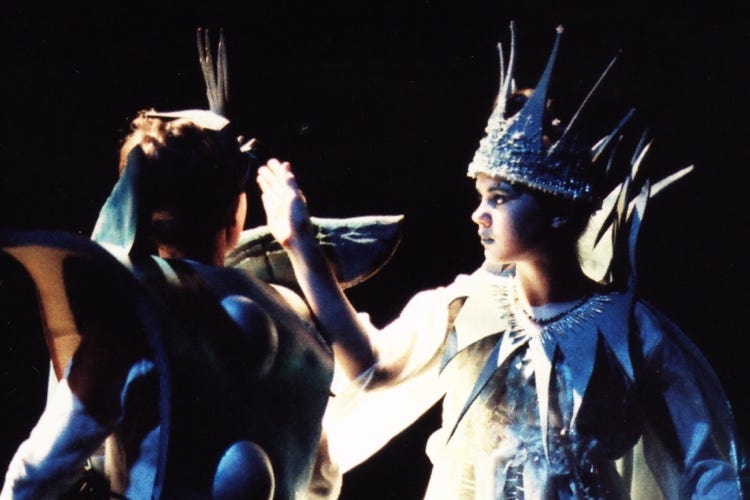The Snow Queen leads Kaj away