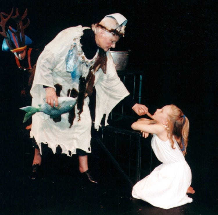 The reindeer brings Gerda to the Arctic Woman