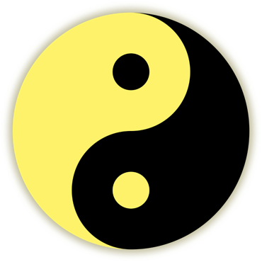 A yin yang symbol
