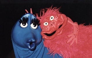 Bluey and Critter puppets