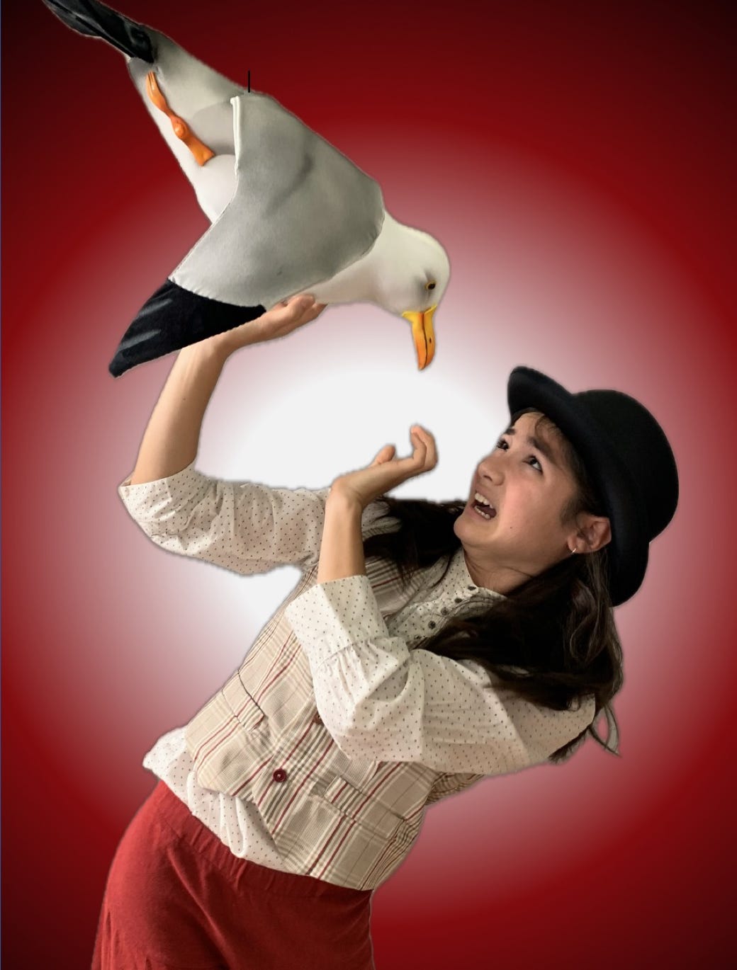A gull terrifying Detective Fuddle
