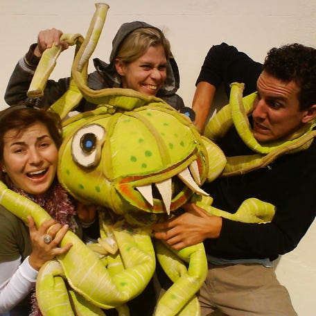 Deep End actors tangled in the tentacles of an octopus