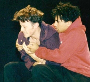 Terk finds Clayton in distress and tries to embrace him.