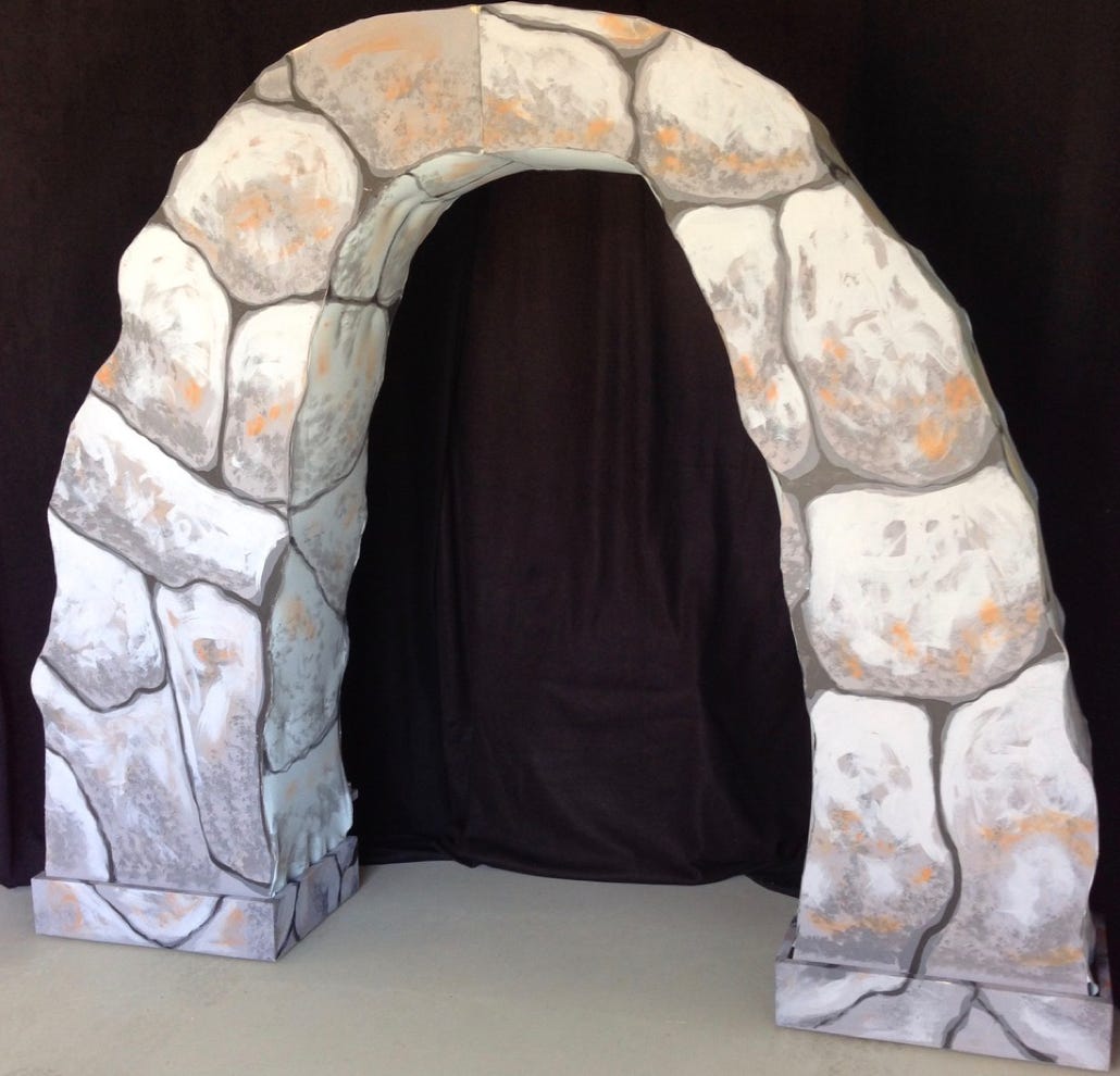 A piece of scenery representing the opening to a cave.