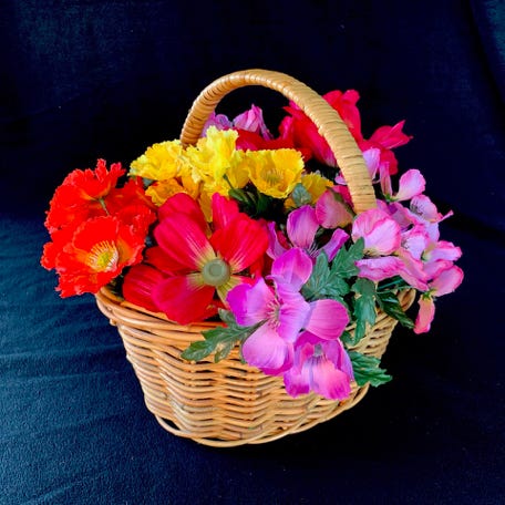 A basket of flowers